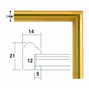 【角額】アルミ正方形額・壁掛けひも・アクリル付き ■7517 350角(350×350mm)ゴールド