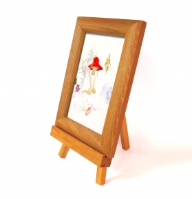 いわさきちひろ ナチュラルイーゼル付 (貝殻と赤い帽子の少女)