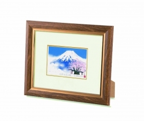 吉岡浩太郎絵画額(スタンド付)	白富士桜