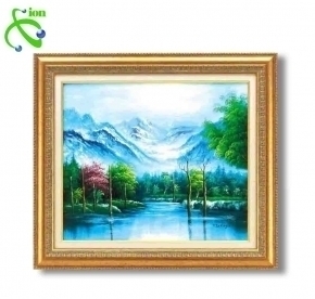 高木タケシ油絵額F10 「自然の調和」