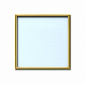 【角額】アルミ正方形額・壁掛けひも・アクリル付き ■7517 350角(350×350mm)ゴールド