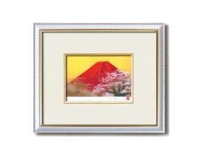 吉岡浩太郎絵画額(8114)	赤富士桜			