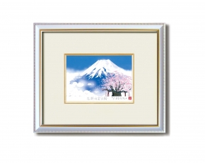吉岡浩太郎絵画額(8114)	白富士桜